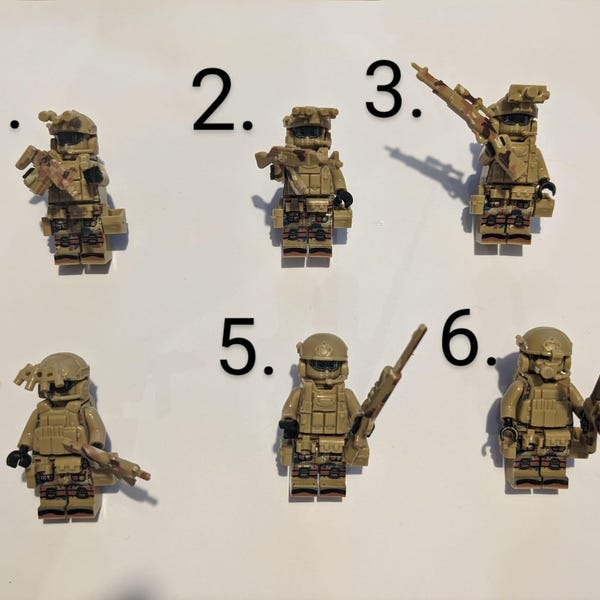 Minifiguras militares de las Fuerzas Especiales 6 minifiguras de comando SWAT