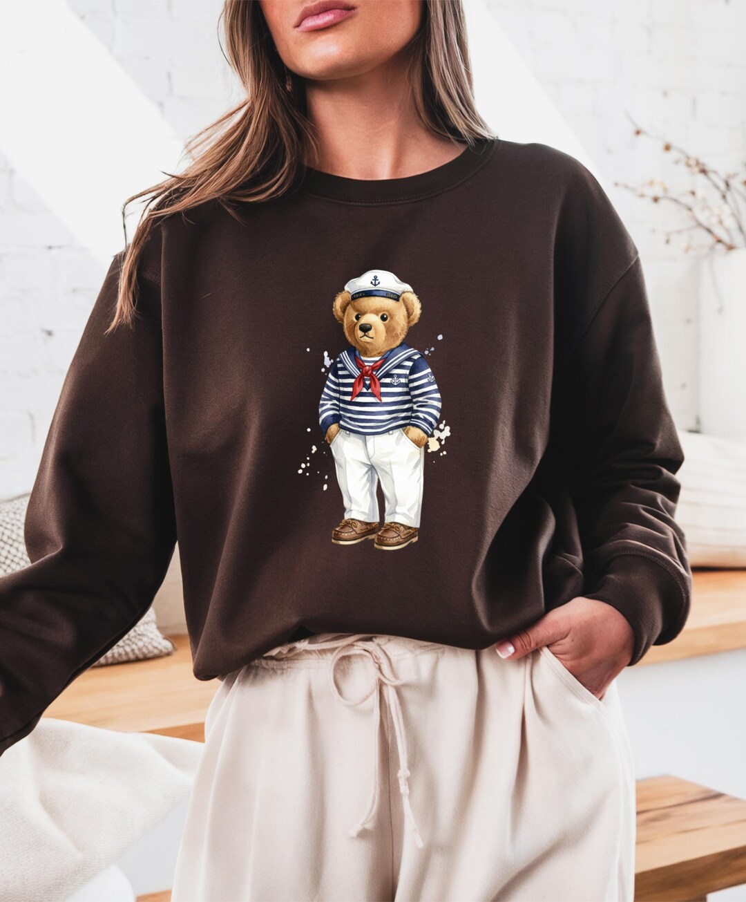 Personalized Vintage Ralph Sailor Teddy Bear Sweatshirt, Nautical ...