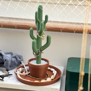 Porta anelli a forma di cactus – Portagioie stampato in 3D – Grazioso organizer succulento per anelli