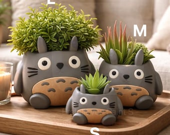 Totoro Planter —  pot for small succulents, cacti | Studio Ghibli inspired