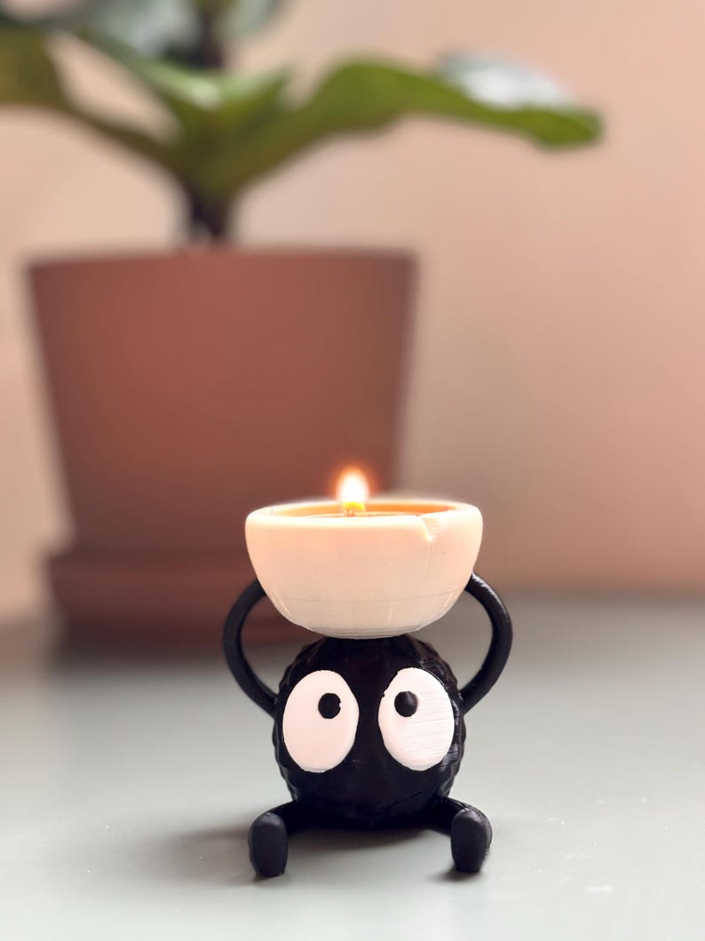 Tealight Holder Inspired by Studio Ghibli's Soot Sprite/ Susuwatari image 6