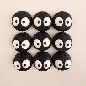 Soot Sprite & Pastel Star Magnet — Studio Ghibli Inspired Fridge Holder 9x Soot