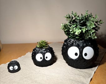 Susuwatari Pot – Spirited Away Inspired | Anime Decor for Succulents & Houseplants