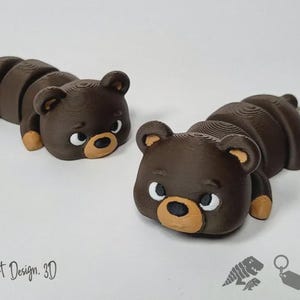 Bear Keychain – 3D Printed Teddy Keyring for Bag or Backpack