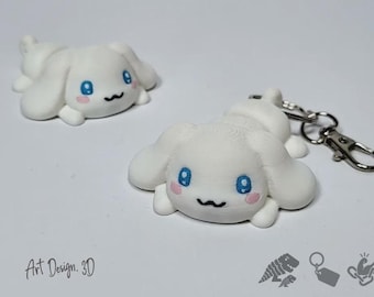 Puppy Keychain, 3D Printed Kawaii Dog Charm for Bag Accessories