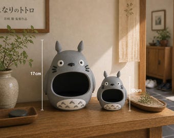 Contenedor de almacenamiento Totoro – Organizador de escritorio hecho a mano