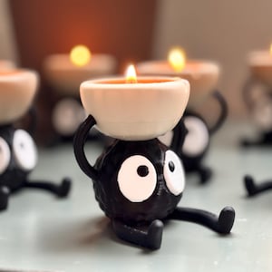 Tealight Holder Inspired by Studio Ghibli's Soot Sprite/ Susuwatari image 8