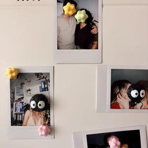 Soot Sprite & Pastel Star Magnet — Studio Ghibli Inspired Fridge Holder image 5