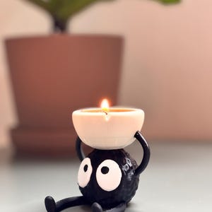 Tealight Holder Inspired by Studio Ghibli's Soot Sprite/ Susuwatari image 7