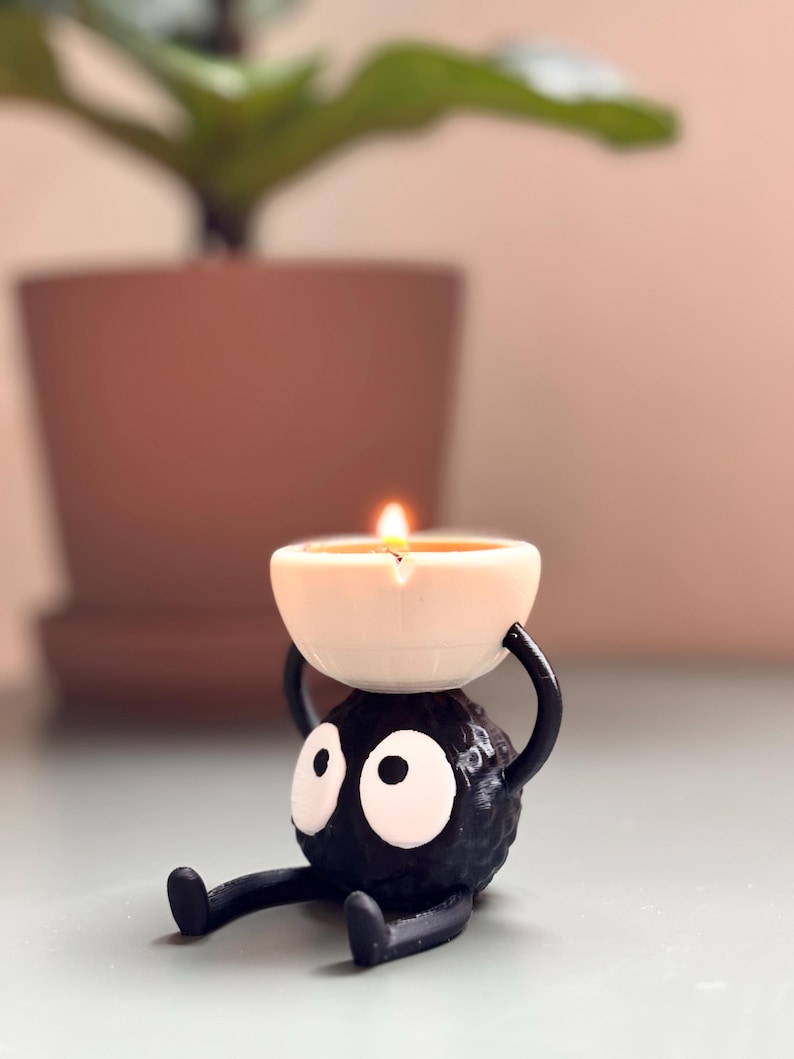 Tealight Holder Inspired by Studio Ghibli's Soot Sprite/ Susuwatari image 7