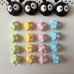 Soot Sprite & Pastel Star Magnet — Studio Ghibli Inspired Fridge Holder image 10