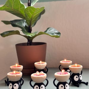 Tealight Holder Inspired by Studio Ghibli's Soot Sprite/ Susuwatari image 3