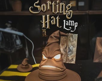 Wizard Hat Lamp, Brown Plant-Based PLA 3D Printed Fantasy Night Light