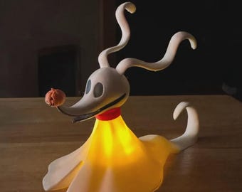 Ghost Dog Lamp, Plant-Based PLA Halloween Night Light