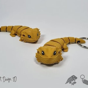 Articulated Bearded Dragon Model – Poseable 3D-Printed Decor for Display