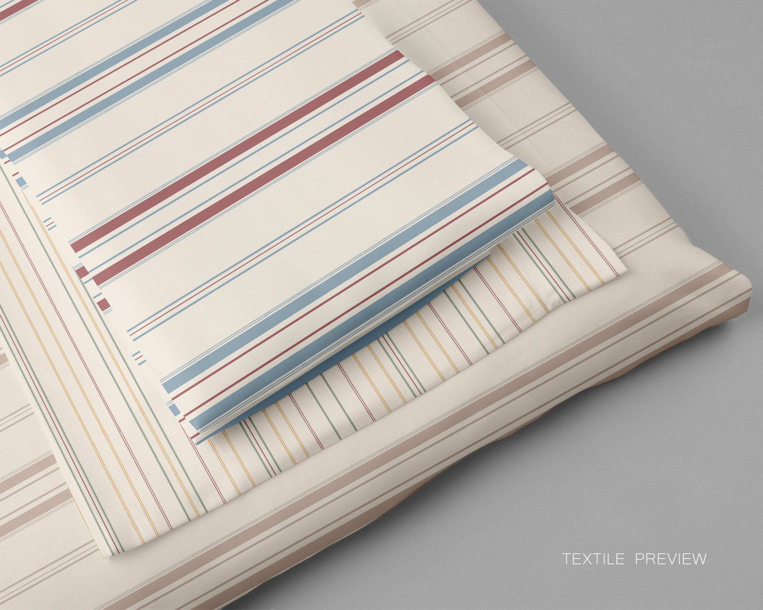 Seamless Ticking Stripe Patterns, French Linen Textures, Shabby Chic ...