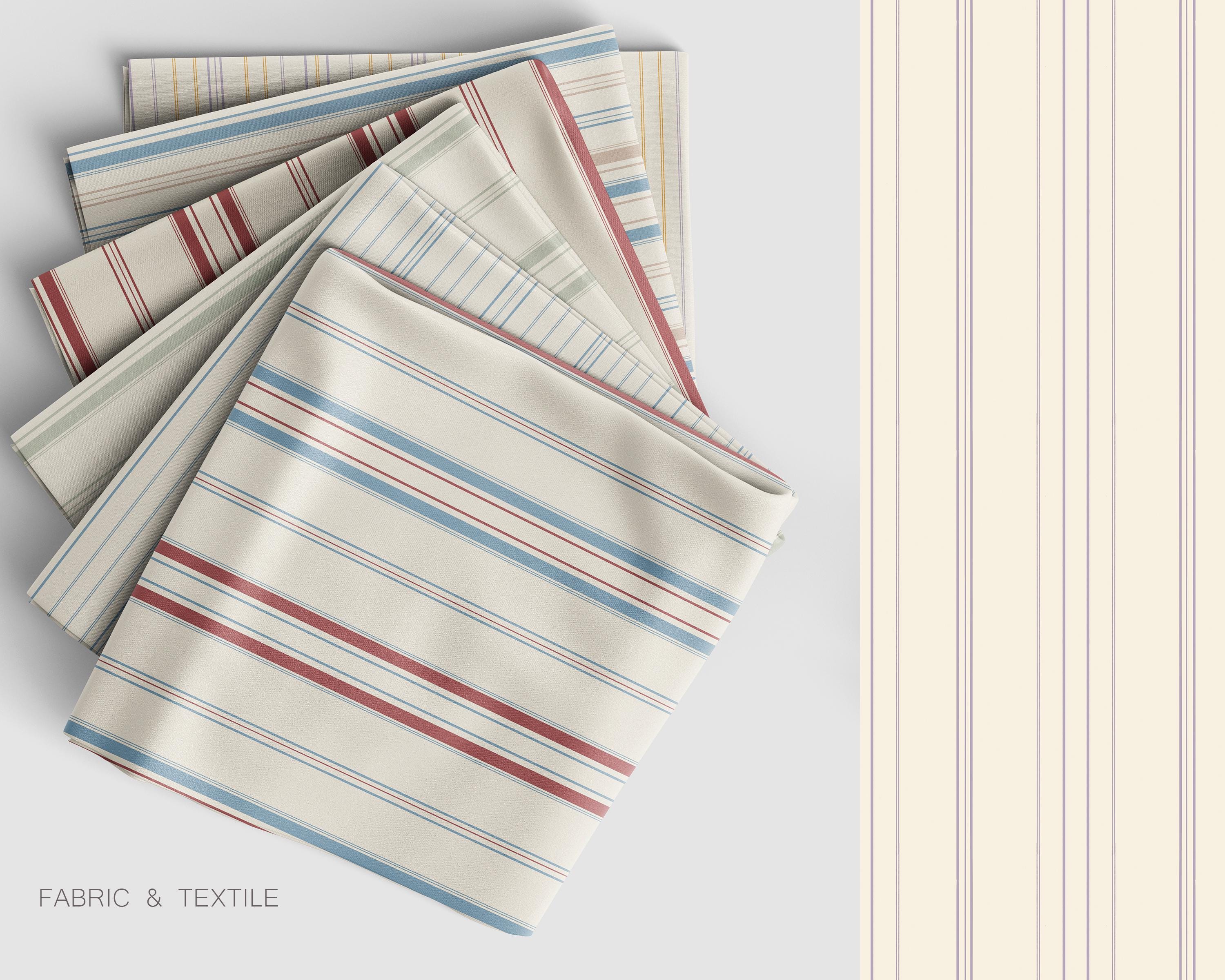 Seamless Ticking Stripe Patterns, French Linen Textures, Shabby Chic ...