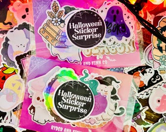 Holographic Halloween Sticker Pack – Spooky Water-Resistant Vinyl Decals