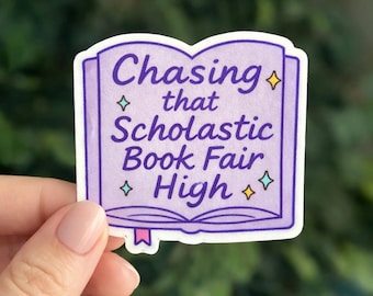 Pegatina de la Feria del Libro de Scholastic – Vinilo adhesivo para ratones de biblioteca nostálgicos
