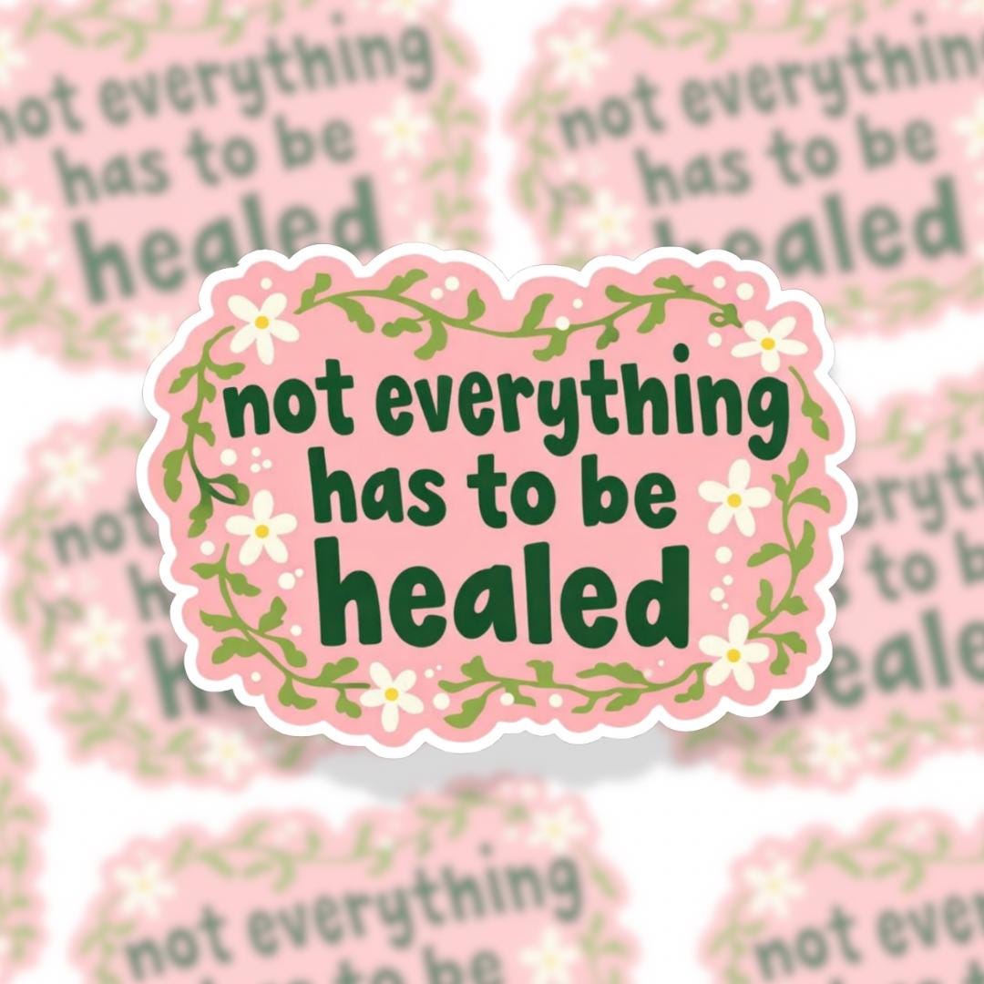 Mental Health Affirmation Sticker | Floral Vinyl Decal - Etsy