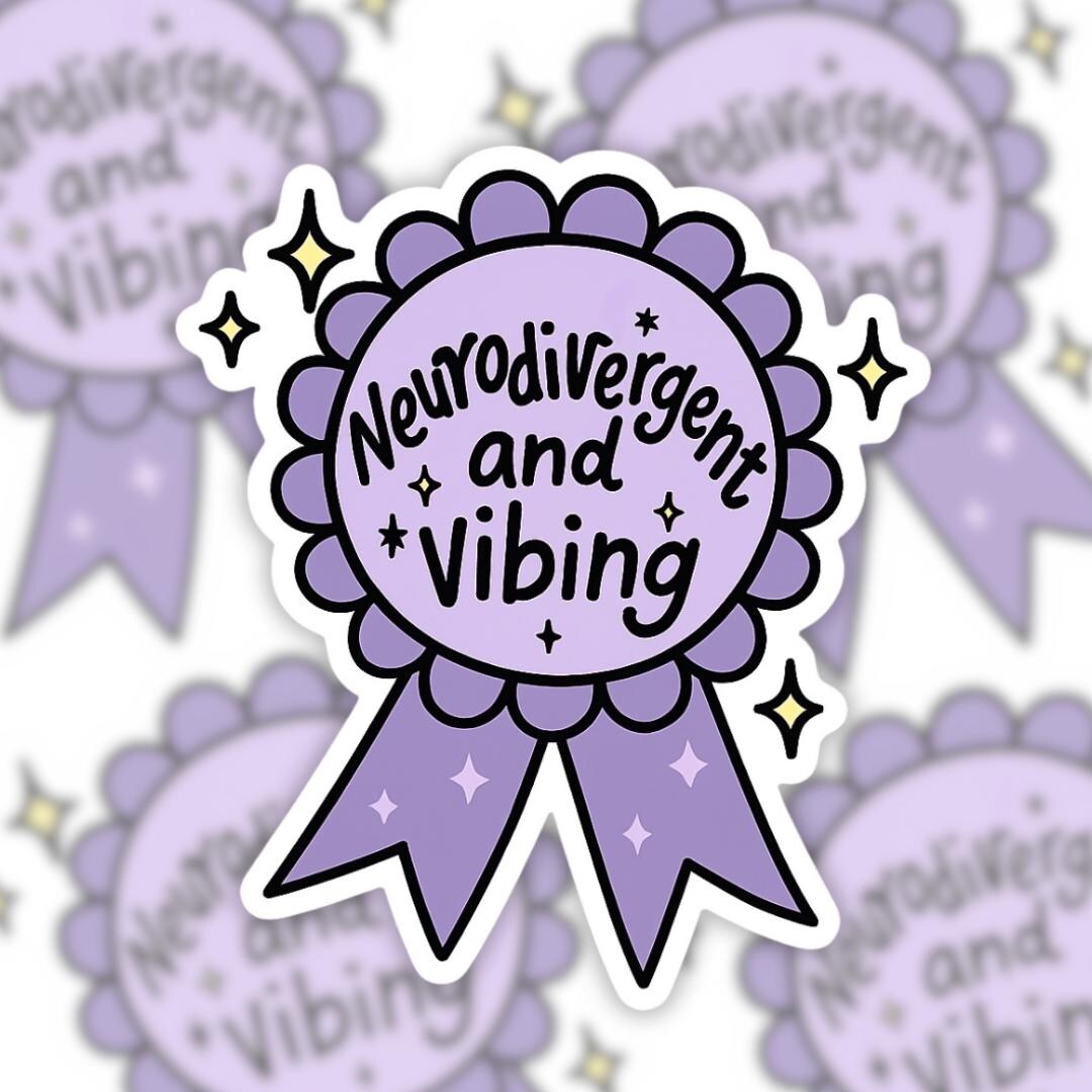 Neurodivergent Pride Vinyl Sticker: Water-resistant Mental Health Decal ...