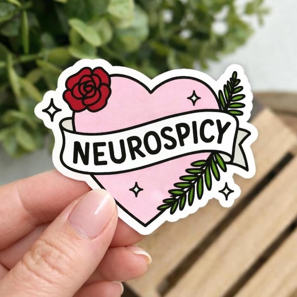 Neurospicy Vinyl Sticker – ADHD, Autistic, Neurodivergent Affirmation Decal