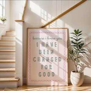 Changed for Good Print Art Poster, Movie Theatre Broadway Wicked For Good Art Print, Musical Theater Lover Gift, Apartment Wall Art