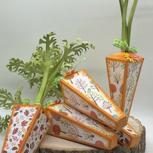 Party Favor Box: Garden Easter Carrot Candy Box