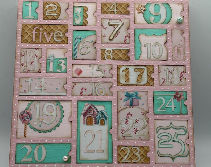 Advent Calendar: Christmas Candy Pink Aqua Teal