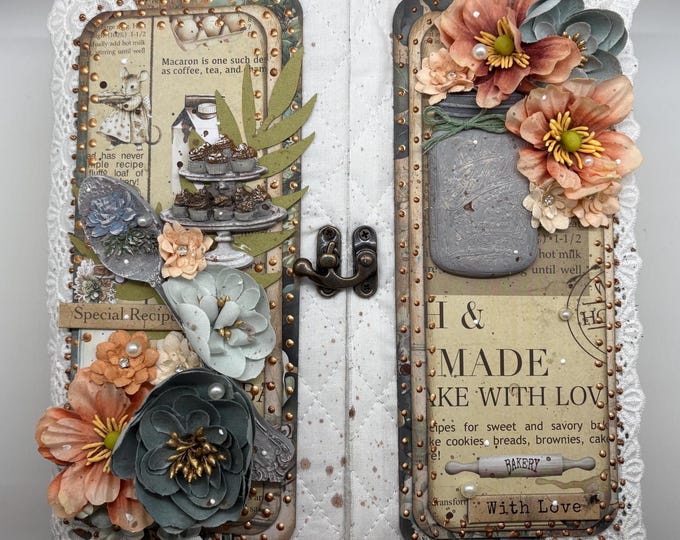 Recipe Photo Journal Book: Home Baker Shabby Chic Vintage Colors Large