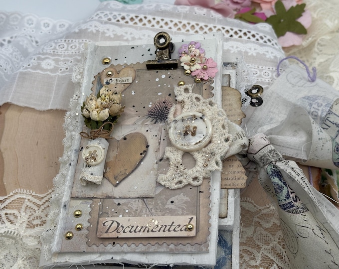 Junk Journal Documented Shabby Chic Vintage Neutral