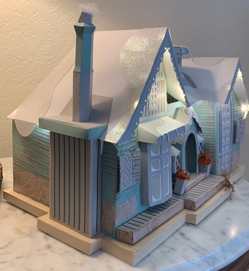 Download Winter Lodge Lighted 3d Paper House Art Collectibles Collectibles Delage Com Br