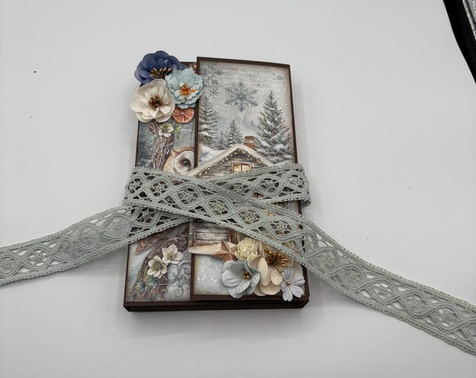 Photo Album/Journal: Christmas Owls Teddy Bear Winter Folio