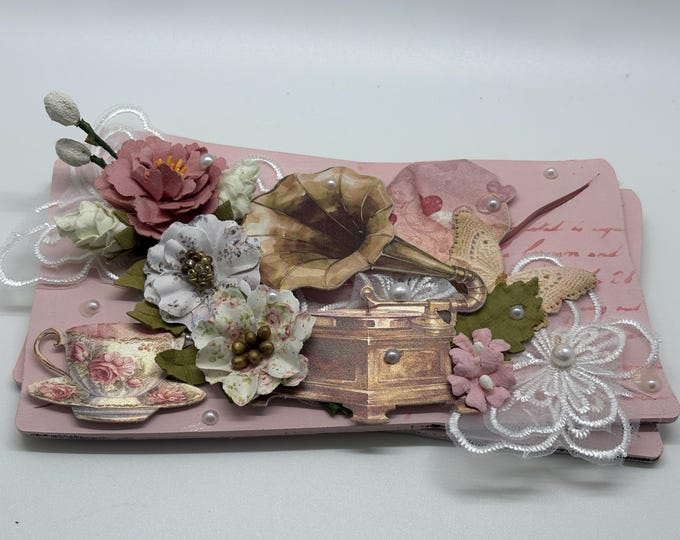 Wall Decor: Love Letter Shabby Chic Music Pink Tea Chocolate Feminine Floral