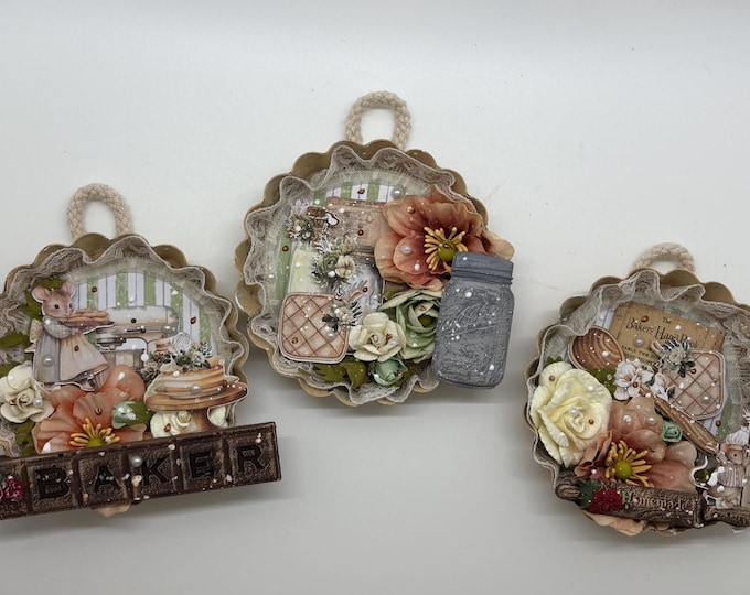 Wall Hanging: Kitchen Baker Shabby Chic Mouse