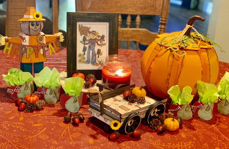 Happy Fall Scarecrow Picture Framed 5 X 7 Etsy