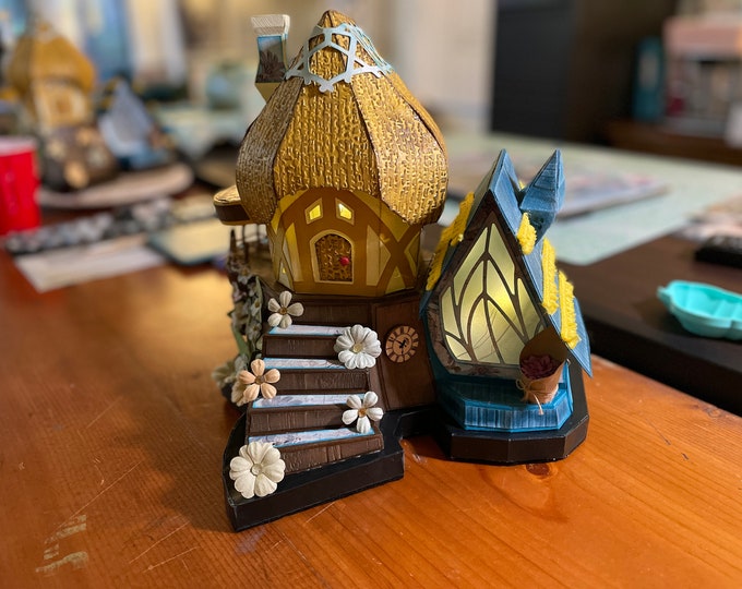 3D Lighted Fairy House Home Decor or Night Light
