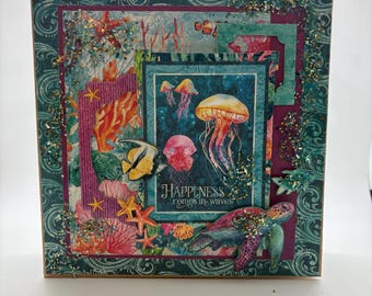 Photo Album/Junk Journal: Seas the Day Ocean Sea Colorful Fish