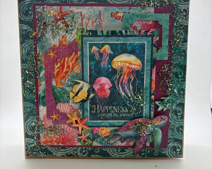 Photo Album/Junk Journal: Seas the Day Ocean Sea Colorful Fish
