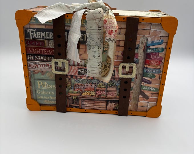 Unique Box: Wooden Suitcase Traveler