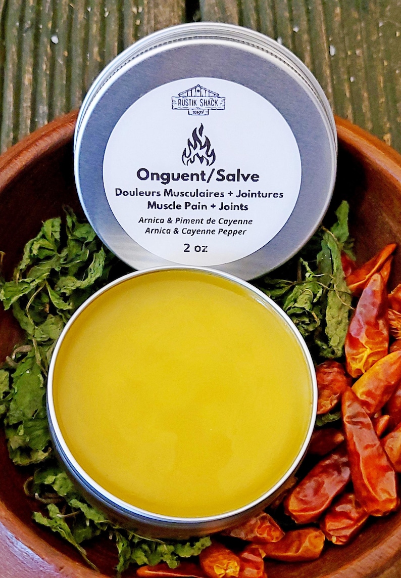 2oz Muscle Pain & Joints Soothing Salve | Natural Herbal Sore Muscle Rub | Icy Hot Relief Balm | Post Workout Recovery Balm image 1