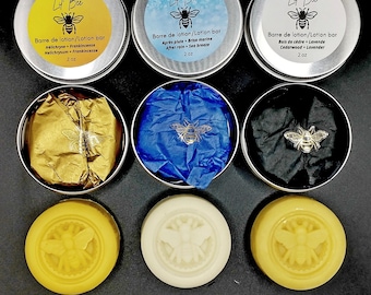 3 Natural Handmade Lotion Bars Pack | Scented Solid Body Moisturizer for Men & Women | Eco-Friendly Travel Skincare