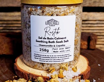 Wohltuende Mineralbadesalze | Bittersalz & Meersalz mit entspannenden Kräutern | Aromatherapie-Wellness-Geschenk für Männer und Frauen