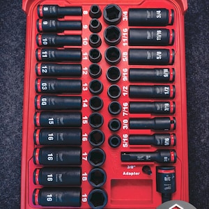 Milwaukee Packout Insert Compatible with 3/8 in 43PC Impact Socket Set for Compact Organizer 48-22-8436