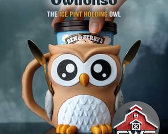 Owlfonso the Owl – Ice Cream Pint Holder