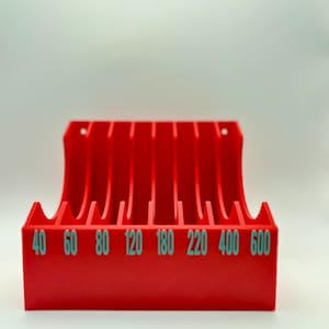 5&quot; Sandpaper Sheet Organizer – Bench Holder for Sanding Sheets (40–600 Grit)