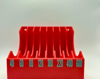 5" Sandpaper Sheet Organizer – Bench Holder for Sanding Sheets (40–600 Grit)