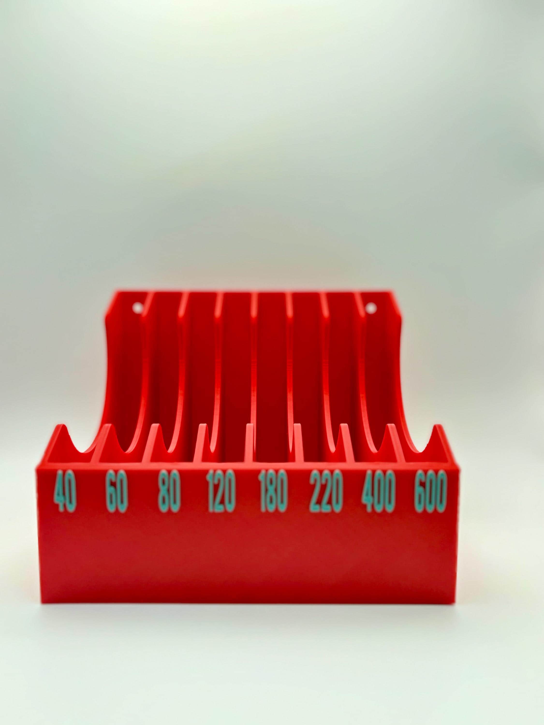 5" Sandpaper Sheet Organizer - Bench Holder for Sanding Sheets (40-600 Grit)