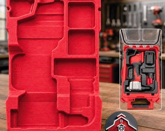 Insert Organizer Compatible with Milwaukee Packout 8435 for M12 Rivet Tool 2550-20 and Accessories