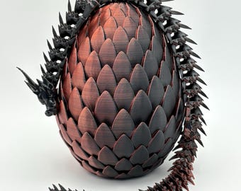 Red Voltage Dragon with Egg | Articulated Dragon Neon City Collectible